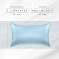 thumbnail image 2 of Elegant Comfort 2-PACK Cooling Viscose Satin Pillowcase Set with Hidden Zipper closure, Silky Smooth for Hair and Skin Care-Beautiful Gift Box-2-Piece Satin Pillowcase Set, Standard/Queen, Baby Blue, 2 of 8