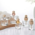 thumbnail image 5 of 100ml/3.3oz Clear Empty Glass Diffuser Bottle with Wooden Cap Aromatherapy Storage Container Essential Oils Reed Diffuser Jars Fragrance Accessories Use for DIY Home Decor, 5 of 5