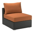 thumbnail image 2 of Modway Sojourn Aluminum Fabric and Rattan Patio Armless Chair in Canvas/Tuscan, 2 of 2
