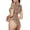 Traditional Tribal Aztec, variant on Tiger Womens One Piece Swimsuits Modest Tummy Control Bathing Suits Lace Up Slimming Swim Suit-Large