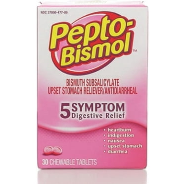 Pepto-Bismol Chewable Tablets Original 30 ea (Pack of 3)