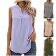 thumbnail image 6 of Moxiu Tank Tops Women 2023,Tank Top for Women Keyhole V Neck Sleeveless Summer Casual Loose Fit Business Cute Basic Shirt Blouse, 6 of 6