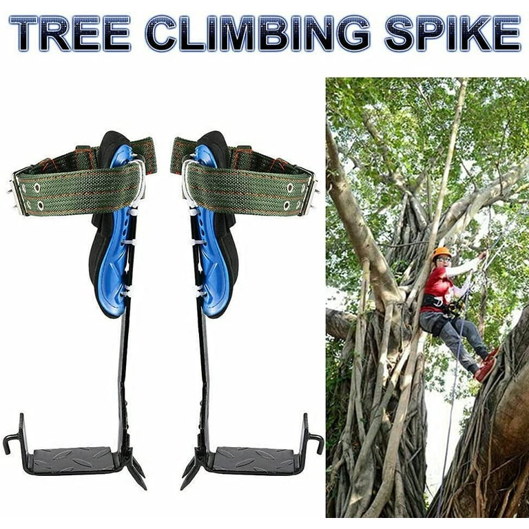 JahyShow Tree Climbing Gear, 1Pair Tree Climbing Spikes Set, 304 Stainless  Steel Tree Climbing Tool, Adjustable Climbing Tree Shoes Non-Slip Pedal for  Hunting Observation, Picking Fruit 