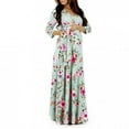 thumbnail image 4 of Robe Portefeuille de Maternité à Imprimé pour Femme avec Ceinture Ajustable, Robe de Grossesse Multifonction, 4 of 9