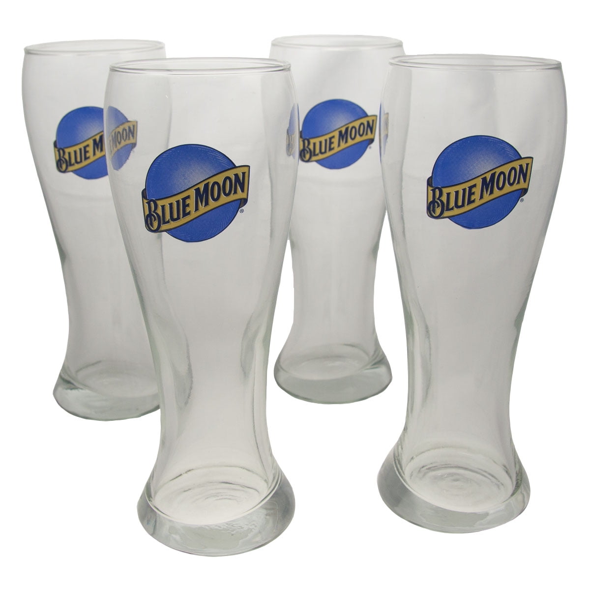 Set Of 4 High Quality Blue Moon 16 Oz Pilsner Pint Beer Glasses Bars Set Of 4 High Quality Blue Moon 16 Oz Pilsner Pint Beer Glasses Bars Home Parties Logo Com
