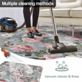 thumbnail image 5 of Vintage Spring Floral Outdoor Rug for Patio/Deck/Porch, Non-Slip Large Area Rug 4 x 6 Ft, Summer Botanical Watercolor Indoor Outdoor Rugs Washable Area Rugs, Reversible Camping Rug Carpet Runner, 5 of 8
