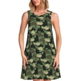 thumbnail image 1 of Balery Camouflage Shark Vestidos de verano para mujer con estampado: vestido holgado sin mangas, vestido playero informal y cómodo para días calurosos., 1 of 7
