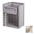 thumbnail image 1 of Oleegame 1PC Foldable Hanging Trash Can Foldable Hanging Kitchen Trash Can Wall Mounted Garbage Box Kitchen Food Waste Hanging Trash Can For Kitchen Cabinet Door Portable Trash Can Gray, 1 of 9
