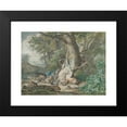 thumbnail image 2 of Wybrand Hendriks 14x12 Black Modern Framed Museum Art Print Titled - Hunting Still Life in a Forest (1784), 2 of 5