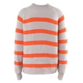 thumbnail image 4 of Vedolay Women's Sweaters Womens Fall Striped Sweater 2023 Long Sleeve Loose Oversized Pullover Tops,Orange L, 4 of 5
