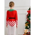 thumbnail image 3 of TiaoBug Kids Girls Candy Cane Costume Stripes Santa Helper Leotard Gymnastics Dance Bodysuit Red 12, 3 of 7