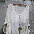 thumbnail image 5 of Vestido HUOGUO Vintage Floral Manga 3/4 para mujer, talla grande, 5 of 5