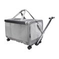 thumbnail image 2 of Transportín para gatos con ruedas aprobado por aerolínea, gran capacidad, capacidad para 2 gatos pequeños, bolsa de viaje para mascotas, transportador Gris Yinane Transportín para gatos con ruedas, 2 of 8