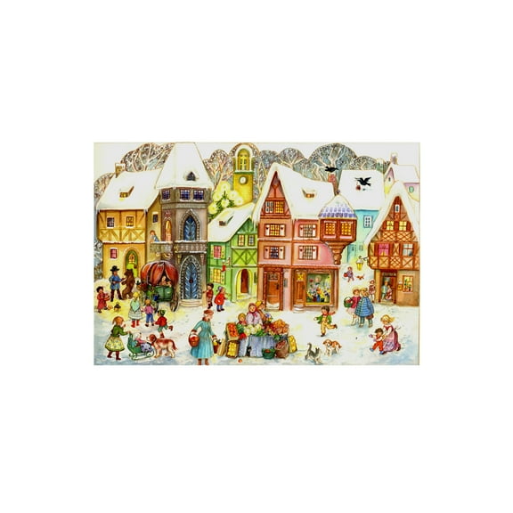 Alexander Taron Sellmer Advent - Large Old Town - 14"H x 10.5"W x .1"D