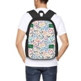 thumbnail image 4 of KLL Back To School Pattern Carry on Backpack,16.5x12.5x5.5 Personal Item Bag Carry On Backpack Water Resistant Lightweight Daypack, 4 of 6
