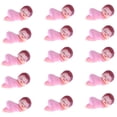 thumbnail image 2 of 24 piezas Mini recién nacido durmiendo bebés muñeca Baby Shower cumpleaños decoración artesanal rosado Colcomx Decoración de la tabla del favor de partido, 2 of 8