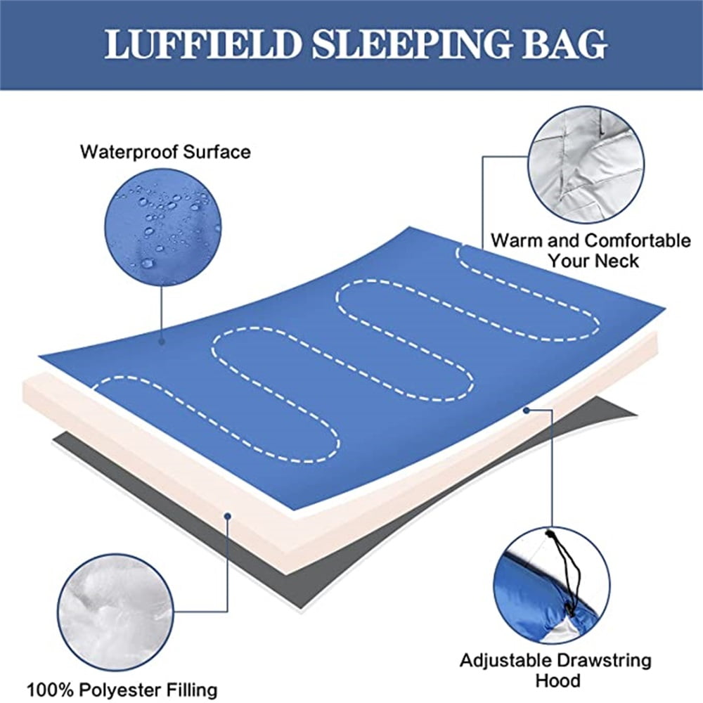 Kepooman Lightweight Portable Sleeping Bag Waterproof Sleeping Bag, Indoor & Outdoor Waterproof Outdoor Hiking Backpacking Sleeping Bag for Camping & Backpacking & Hiking, Blue Kepooman Lightweight Portable Sleeping Bag Waterproof Sleeping Bag, Indoor & Outdoor Waterproof Outdoor Hiking Backpacking Sleeping Bag for Camping & Backpacking & Hiking, Blue