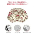 thumbnail image 5 of Kll Paris Vintage Pattern Shower Cap & Bath Cap For Women,Reversible Oversized Waterproof Shower Caps For All Hair Lengths,Elastic Reusable Bathing Hair Cap, 5 of 9
