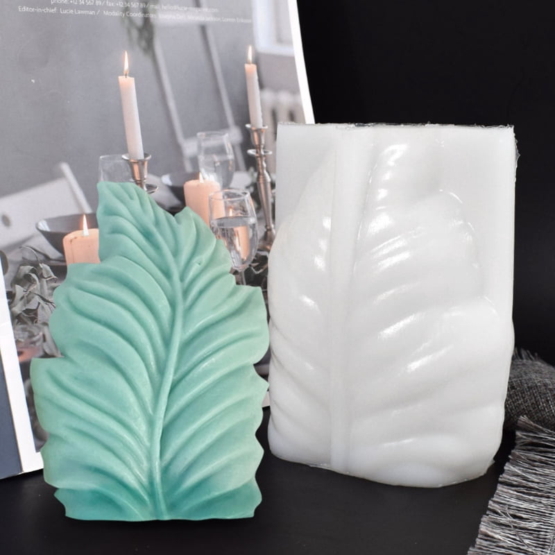 Leaf-shape Candle Mold Non-stick Easy to De-mold for DIY Candle Resin Casting