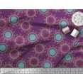 thumbnail image 2 of Soimoi Purple Viscose Chiffon Fabric Sun Mandala Print Sewing Fabric Yard 42 Inch Wide, 2 of 3