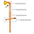 thumbnail image 3 of Carbon Steel Air Conditioner Lifting Crane with 500 LBS Frame Load Capacity, Orange Crane Bracket, Air Conditioner Lifting Tool with Two-Way Self-Locking Winch for Installation of Outdoor AirCon, 3 of 7