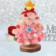 thumbnail image 5 of hulanddfd Mini Christmas Tree - 5.9" Knitting Crochet Christmas Tree, Artificial Faux Tree with Wooden Base Tree Cute Hanging Ornaments for Home Office Decor and Xmas Tree Wreath, 5 of 7