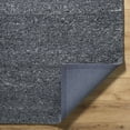 thumbnail image 4 of Hauteloom Winta Boho Hand Tufted Natural Fiber Wool Area Rug - Farmhouse Solid Color Carpet for Living Room, Bedroom, Dining Room - Traditional, Transitional - Gray, Charcoal - 2' x 3', 4 of 10