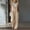 Beige, variant on Gifts Dianli Rompers for Women Ruffle Wide Leg Jumpsuit Sleeveless Casual V Neck Smocked Waist Overalls With Pockets Wine XXL
