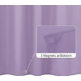 thumbnail image 2 of Lavender Purple Fabric Shower Curtain Liner Waterproof - Soft & Light-Weight Cloth Shower Liner with 3 Magnets, Hotel Quality & Machine Washable - Standard Size 72x72, Lavender, 2 of 5