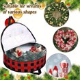 thumbnail image 3 of CSChome Sac de Rangement pour Guirlande Couronne de Noël : Design à Carreaux Rouge Noir, Imperméable avec Poignée, Facile à Transporter, 3 of 7