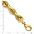 thumbnail image 2 of 14k Yellow Gold Solid Lobster Claw Closure 10mm D Cut Rope Barrel Clasp Chain Necklace 24 Inch - Chain Necklace for Wome, 2 of 2