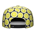 thumbnail image 4 of Yellow Lemon Snapback Cap - Adjustable Urban Style Hat with Bold Flat Brim & Breathable Eyelets, 4 of 5
