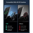 thumbnail image 4 of Cargador ESR de montaje en coche para iPhone Qi2 MagSafe de 15 W, color negro, 4 of 9