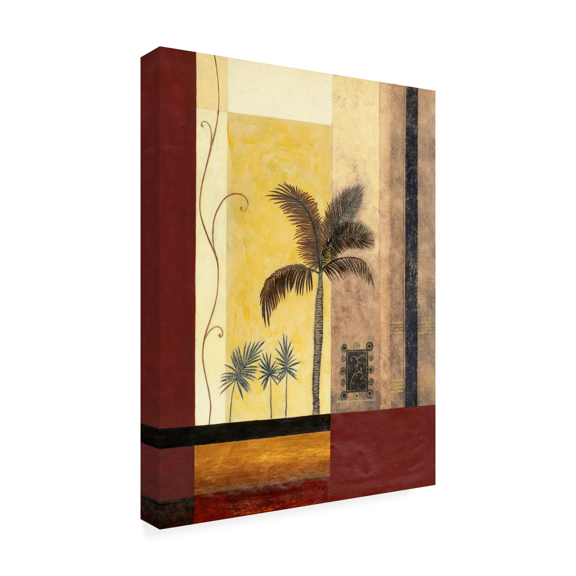Trademark Fine Art 'Palm Trees With Rectangles' Canvas Art by Pablo Esteban