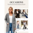 thumbnail image 4 of Eytino Sweaters for Women Hooded Cardigans Open Front Chunky Knit Cardigan Long Sleeve Oversized Sweater Chunky Hooded Cardigan Pink M, 4 of 10