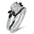 thumbnail image 5 of LaRaso & Co Sterling Silver His Hers Wedding Ring Set TRIO Unique Matching Rings for Bride Groom 6/8, 5 of 6