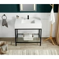 thumbnail image 2 of ANZZI Ventura 36 in. Console Sink in Matte Black with Matte White Counter Top, 2 of 8