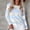 Light Blue, variant on Graphic Tees for Women T-Shirts for Women Casual Crew Neck Long Sleeve Color-Blocked Printed Top Everyday Wear Blue XL