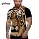 thumbnail image 5 of Camisas de playa de manga corta de moda para hombres Camisa hawaiana con estampado 3D de tigre para hombres Camisas casuales de talla grande con botonadura sencilla, 5 of 5