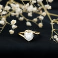 thumbnail image 4 of Rosec Jewels Lab Diamond Heart Engagement Ring 2 Carat - Solitaire Diamond Heart Bypass Ring (Ef-Vs Quality), 14K Yellow Gold, US 6.50, 4 of 8