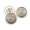 Silver, variant on 5 Pcs Double Circular Buttons Metal Hollow Buttons for Clothing Crafts Accessories