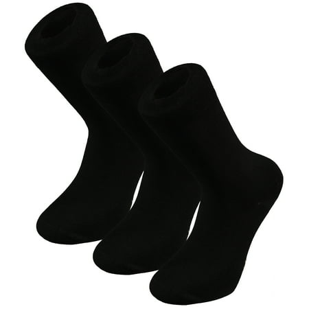 Easy Sock Knitting Patterns - Shepherd's Men 3 Pack Classic Fit Flat Knit Dress Socks, Sock Size 9.5-11, Black