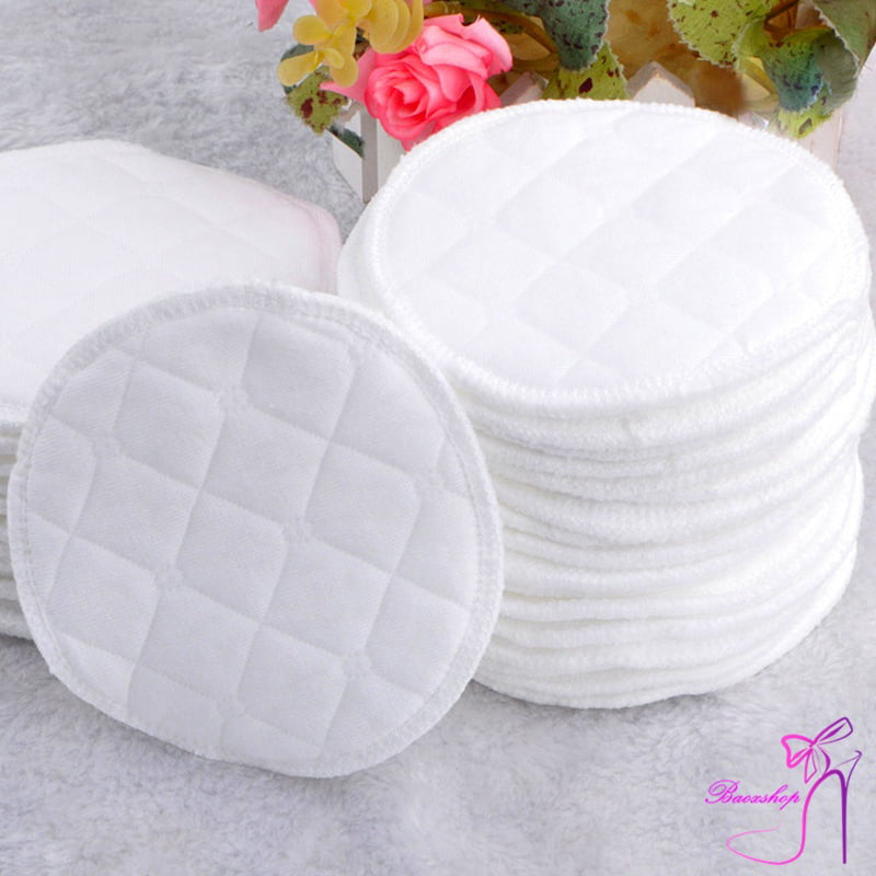 12pcs Reusable Nursing Breast Pads Washable Absorbent Breastfeeding Baby 