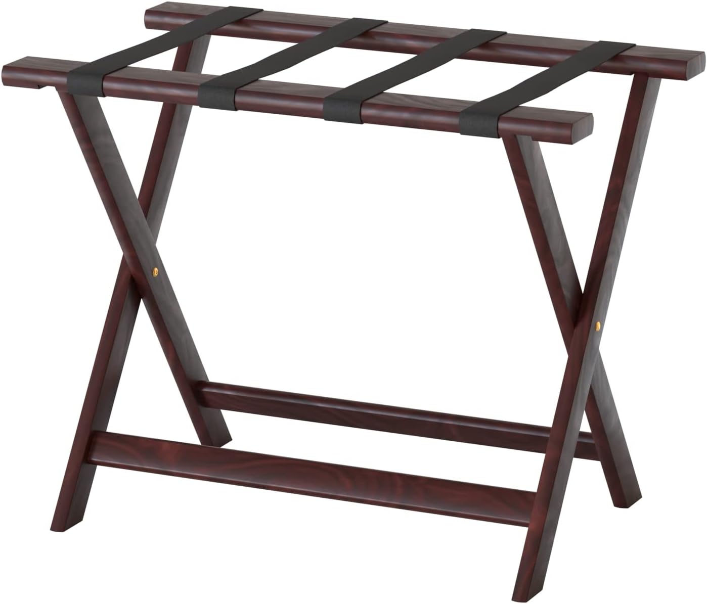 24 1/2" X 15" X 20" Mahogany Wood Folding Luggage Rack