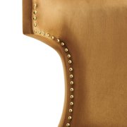 Modway Curve Performance Velvet Dining Chairs - Set of 2 in Cognac