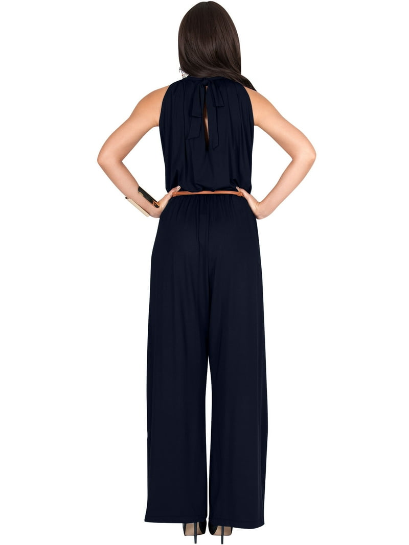 sachin and babi light blue dress KOH KOH Long Pants Jumpsuit Formal One Piece Cocktail Evening Fall Dressy  Pantsuit Romper Workwear Casual Outfit Tall Sleeveless Playsuit For Women  Dark Navy Blue Medium US 8-10 NT202