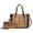 Chocolate, variant on by Mia K. Lizza Women’s Croco Tote Bag, Vegan Leather Shoulder Bag Handbag Purse - Chocolate