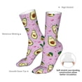thumbnail image 4 of Fuzoiu Different Avocados Print Crew Socks,Casual Athletic Gym LightWeight Thin Socks,Casual Crew Socks for Men Woman,Calf Length Crew Socks, 4 of 7
