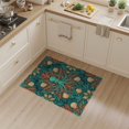 thumbnail image 2 of ODIKA 3'x5' Washable Accent Rug Octopus Nautical Tentacle Coral Reef Vintage Map Rum Doormat Refined Structured for Bedside, Nursery Room, Pet Friendly & Non-Shedding, 2 of 7