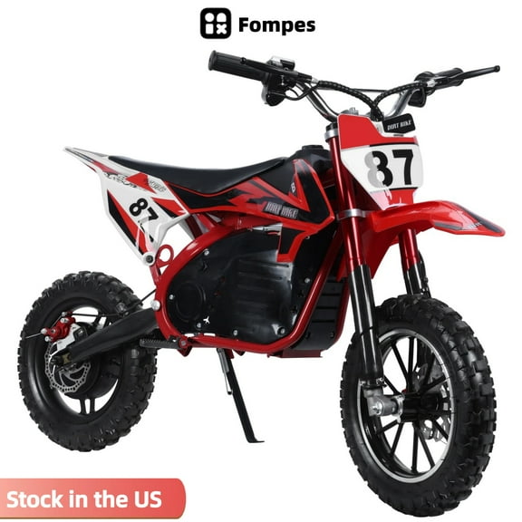 Fompes 36V Electric Mini Dirt Bike 500W Electric Motorcycle with Mechanical Disc Brakes Ergonomic Handle Ebike 16MPH Mountain Off-Road EBike